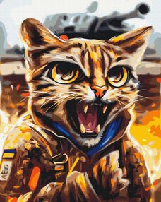 Розпис по номерах 40х50 BS53464 Котик Ягуар brushme Брашми