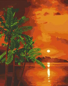 Розпис по номерах 40х50 10571-АС Вечір на Балі "Art Craft" арт крафт