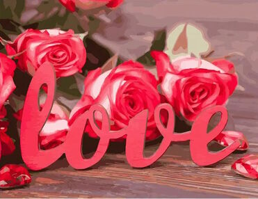 Розпис по номерах 40х50 12118-АС Троянди кохання "Art Craft" арт крафт