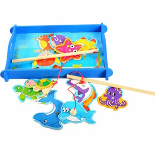 рибалка дерев'яна магнітна с 39175