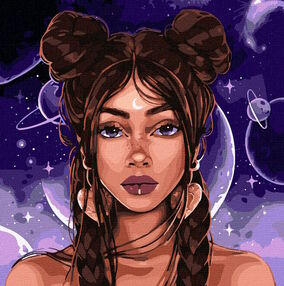 Розпис по номерах 40х40 КНО4897 Космічний погляд "Ідейка"