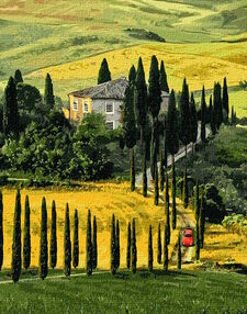 Розпис по номерах 40х50 КНО2297 Подорож до Тоскани "Ідейка"