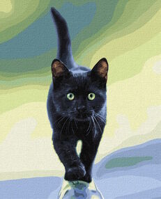 Розпис по номерах 40х50 КНО4206 Котяча грація "Ідейка"