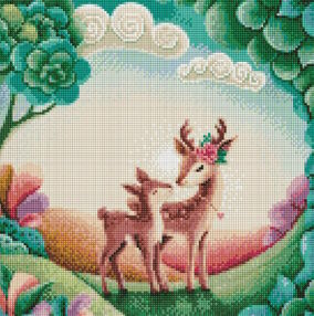 Алмазна мозаїка 40х40 АМО7320 Гарна прогулянка "Ідейка"