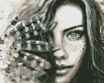 Алмазна мозаїка 40х50 АМО7435 Виразний погляд "Ідейка"