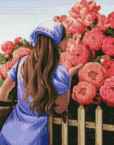 Алмазна мозаїка 40х50 АМО7441 Ароматні півонії "Ідейка"