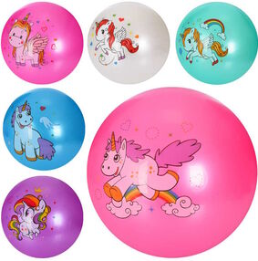 мяч дитячий гумовий малюнок єдиноріг розмір 9" MS 3507 MS 3737 мяч дитячий гумовий малюнок єдиноріг розмір 9" MS 3507 MS 3737