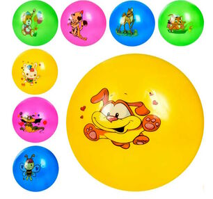 мяч дитячий малюнок тварини ms 3614 9" 4 кольори мяч дитячий малюнок тварини ms 3614 9" 4 кольори