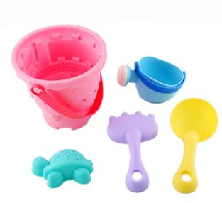 Пісочний набір мякий відерце лопатка граблі формочка HG-764