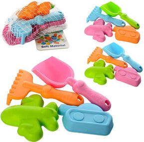 пісочний набір лопатка граблі пасочки транспорт 858-1