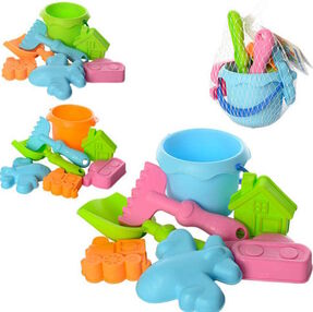 пісочний набір відерце лопатка граблі пасочки 858-3