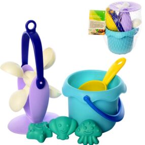 Пісочний набір мякий відерце лопатка млин формочки HG-771
