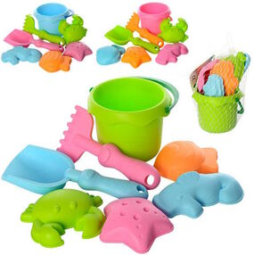 пісочний набір відерце лопатка граблі пасочки 868-3