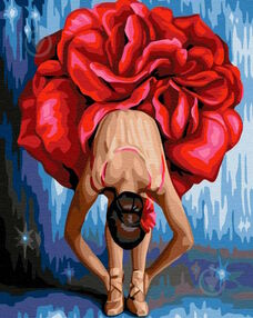 Розпис по номерах 40х50 BS22465 Квіткова балерина brushme Брашми