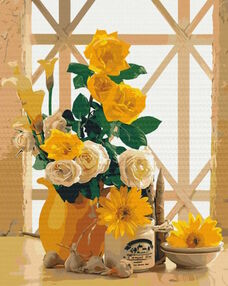 Розпис по номерах 40х50 BS51402 Жовтий натюрморт brushme Брашми