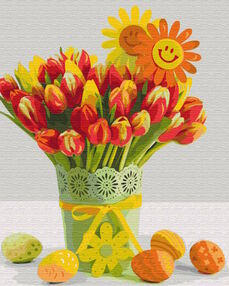 Розпис по номерах 40х50 BS51849 Великодні тюльпани brushme Брашми