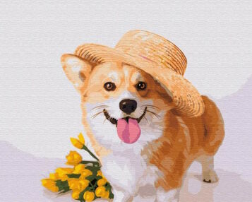 Розпис по номерах 40х50 BS52650 Собачка джентельмен brushme Брашми