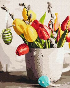 Розпис по номерах 40х50 BS53106 Великодній букет brushme Брашми