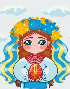 Розпис по номерах 40х50 BS53155 Маленька україночка brushme Брашми