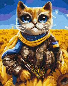 Розпис по номерах 40х50 BS53463 Котик Герой brushme Брашми