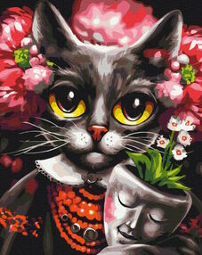 Розпис по номерах 40х50 BS53465 Киця Дзен brushme Брашми