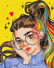 Розпис по номерах 40х50 BS53519 Яскравий образ brushme Брашми