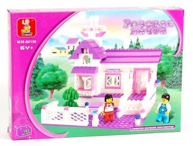 конструктор sluban рожева мрія позаміський дім фігурки 2 штуки 102 деталі m38-В0156