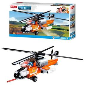 конструктор sluban гелікоптер  фігурка 129 деталей m38-b0667d
