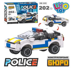 конструктор поліцейська серія машинка 202 деталі kb 225