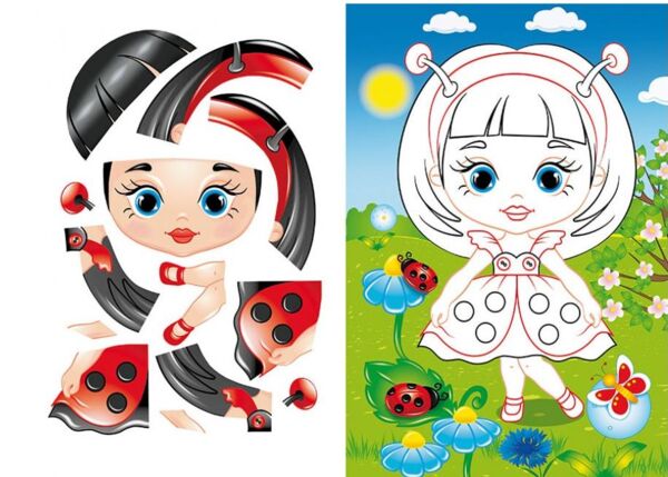 Аплікації для малят іннеса дівчинка з віслючком Ціна (цена) 13.43грн. | придбати  купити (купить) Аплікації для малят іннеса дівчинка з віслючком доставка по Украине, купить книгу, детские игрушки, компакт диски 2