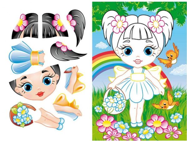 Аплікації для малят іннеса дівчинка з віслючком Ціна (цена) 13.43грн. | придбати  купити (купить) Аплікації для малят іннеса дівчинка з віслючком доставка по Украине, купить книгу, детские игрушки, компакт диски 1