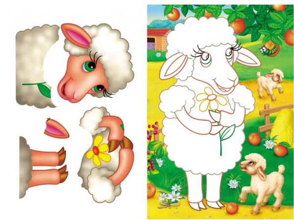 Аплікації для малят корова Ціна (цена) 13.43грн. | придбати  купити (купить) Аплікації для малят корова доставка по Украине, купить книгу, детские игрушки, компакт диски 3