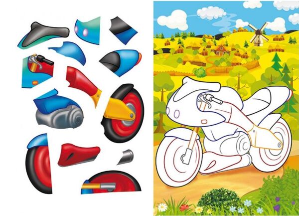 Аплікації для малят мотоцикл Ціна (цена) 13.43грн. | придбати  купити (купить) Аплікації для малят мотоцикл доставка по Украине, купить книгу, детские игрушки, компакт диски 4