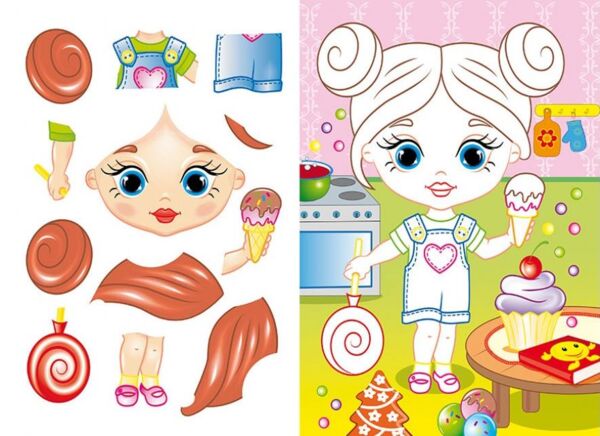 Аплікації для малят софія дівчинка з лялькою Ціна (цена) 13.43грн. | придбати  купити (купить) Аплікації для малят софія дівчинка з лялькою доставка по Украине, купить книгу, детские игрушки, компакт диски 3