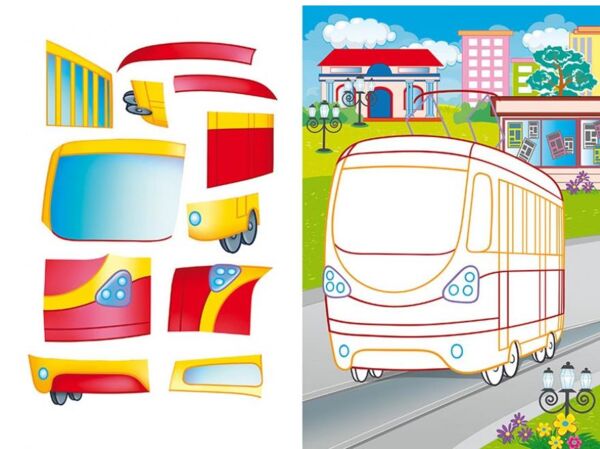 Аплікації для малят транспорт червона машина Ціна (цена) 13.43грн. | придбати  купити (купить) Аплікації для малят транспорт червона машина доставка по Украине, купить книгу, детские игрушки, компакт диски 3