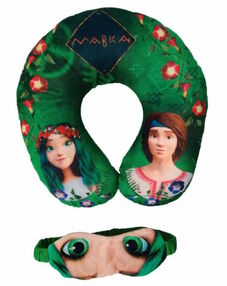 мяка іграшка підголовник з маскою мавка  00279-5