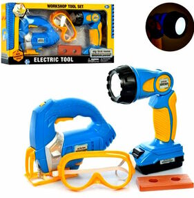 уцінка набір інструментів електролобзік ліхтар окуляри 7927 (пошкоджена коробка)