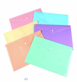 папка пластикова на кнопці формат а-5 Е31319 "Economix" пастельне асорті