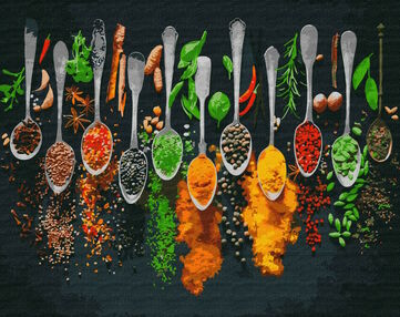 Розпис по номерах 40х50 КНО5673 Прянощі світу "Ідейка"