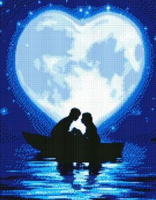 Алмазна мозаїка 40х50 АМО7234 Поцілунок під місяцем "Ідейка"