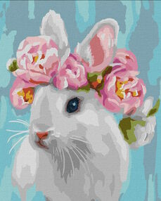 Розпис по номерах 40х50 КНО4494 Білосніжний кролик "Ідейка"