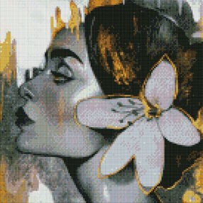 Алмазна мозаїка 40х40 АМО7184 Витончений профіль "Ідейка"