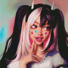 Алмазна мозаїка 40х40 АМО7357 Героїня коміксу "Ідейка"