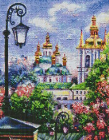 Алмазна мозаїка 40х50 АМО7245 Київ золотоверхий навесні "Ідейка"