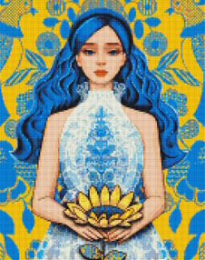 Алмазна мозаїка 40х50 АМО7472 Золота квітка "Ідейка"