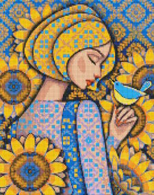 Алмазна мозаїка 40х50 АМО7474 Сонячна пташка "Ідейка"