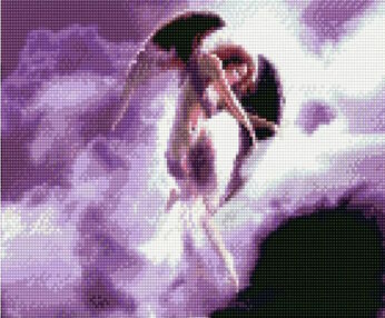 Алмазна мозаїка 30х40 HX007 Дівчина з крилами "Strateg"