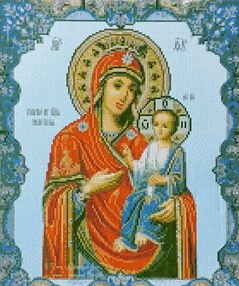 Алмазна мозаїка 40х50 D0005 Ікона Казанської Божої Матері "Strateg"