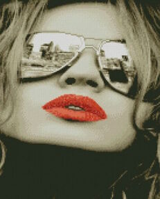 Алмазна мозаїка 40х50 FA0004 Червоні губи "Strateg"