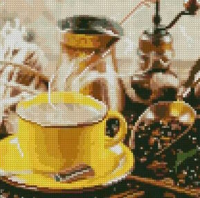 Алмазна мозаїка 30х30 CA-0037 Свіжа запашна кава "Strateg"